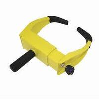 Compact Wheel Clamp, yellow, 2 keys, carry bag