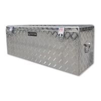 Rhino Large Aluminium Checker Plate Toolbox - 1100mm x 370mm x 400mm